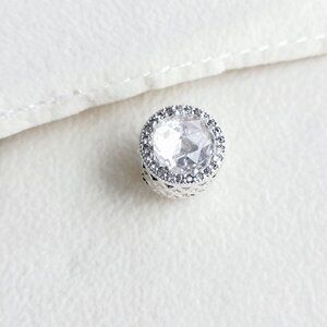 Pandora - Pandora Moments Sterling Silver Zirconia Charm - new